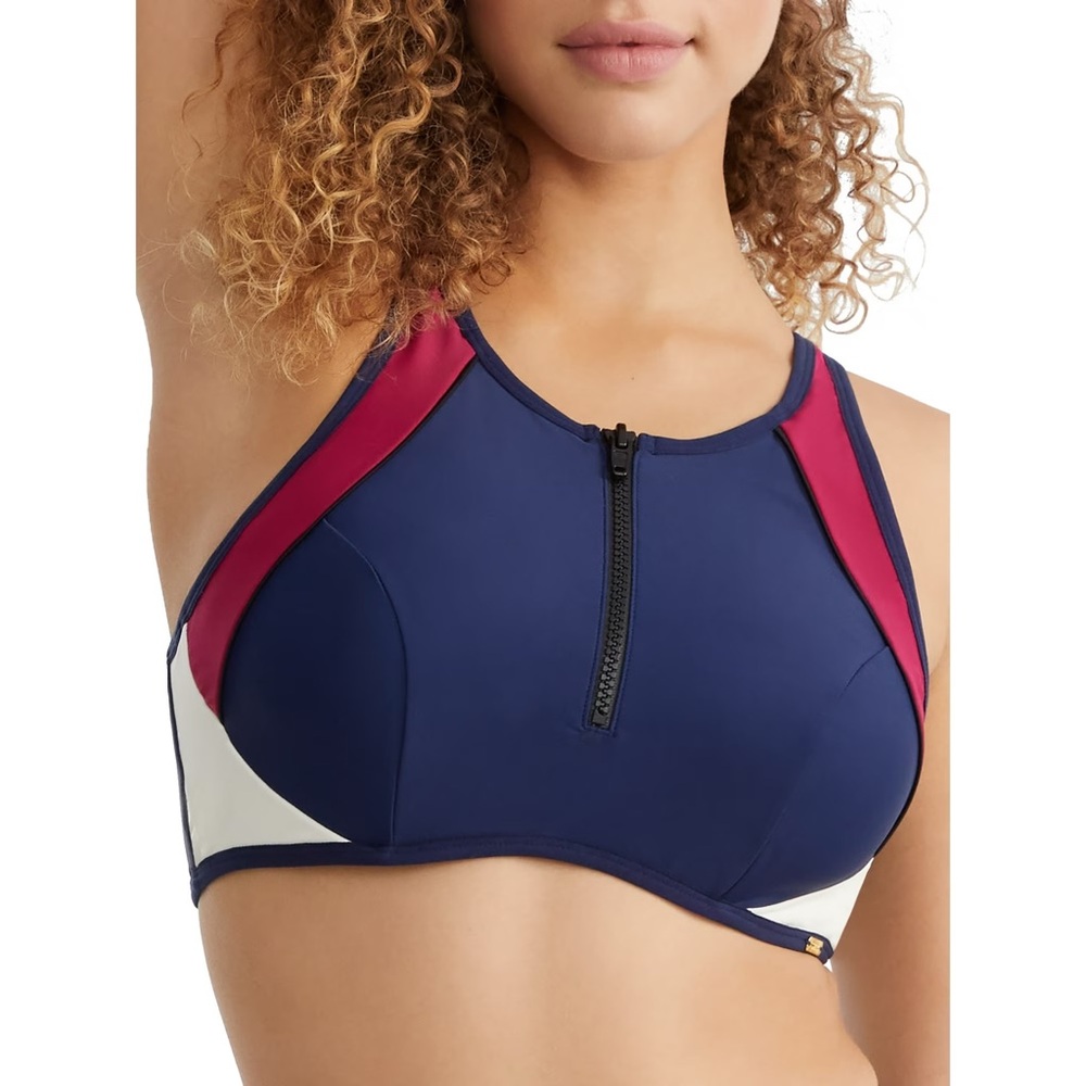 Panache Navy and Orchid  Sports Bra 38 DD